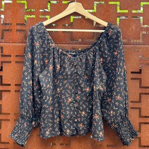 Madewell Long Sleeve Button Front Boho Blouse (Size 8)